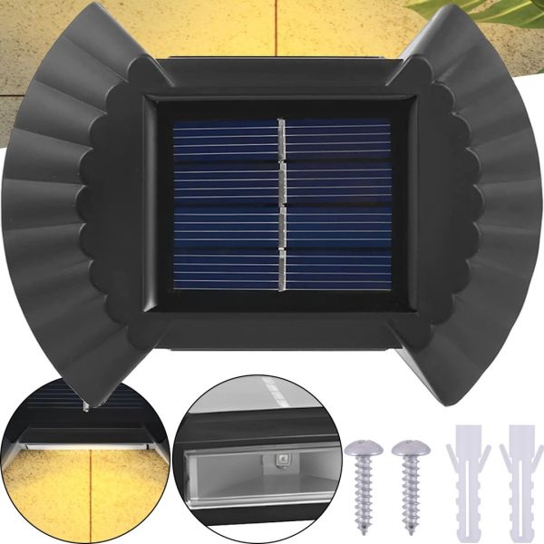 Настінний вуличний ліхтар прожектор Smart Solar Light JB-012 на сонячній батареї, акумуляторний світильник з сонячною панеллю на стіну Jb012 Чорний