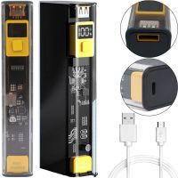 Портативний зарядний пристрій Power Bank Cyberpunk YM-674 20000mAh 22.5W для зарядки телефону, Зовнішній акумулятор повербанк USB Type-C Чорний