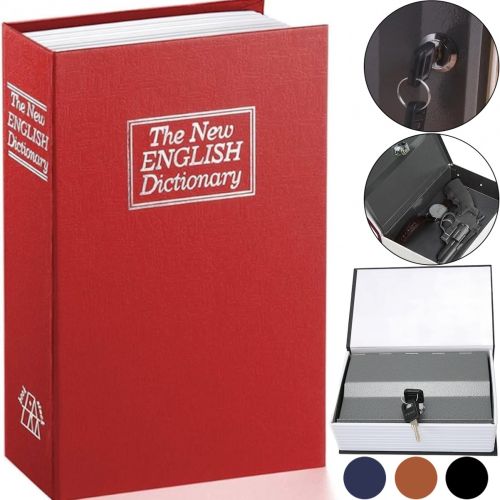 Металевий сейф у вигляді книги the new english dictionary з 2 ключами для зберігання грошей і цінних речей, Книга сейф словник на замку з ключем