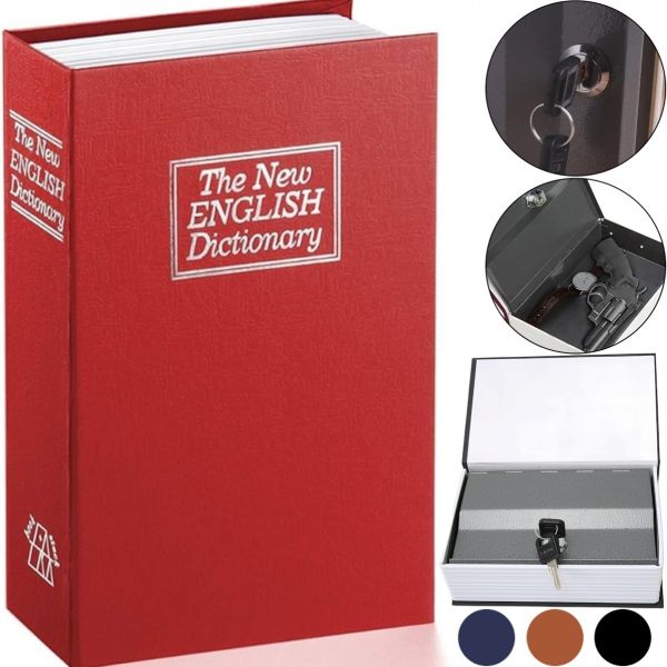 Металевий сейф у вигляді книги the new english dictionary з 2 ключами для зберігання грошей і цінних речей, Книга сейф словник на замку з ключем