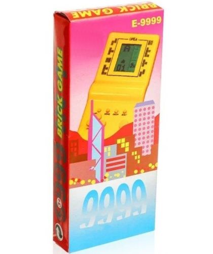 Кишенькова електронна розвиваюча гра тетріс Brick Game E - 9999 зі звуковими ефектами, портативна ігрова приставка консоль 9999 в 1 на батарейках
