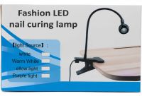 Ультрафіолетова УФ лампа Fashion UV Nail Curing Lamp AND HA-141 для манікюру 5W настільна LED сушарка на прищіпці для гель лаку і гелевих типс USB