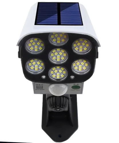 Вуличний настінний ліхтар муляж у вигляді камери Jianlips JLP - 2178 прожектор з датчиком руху і пультом, камера обманка CL877A на сонячній батареї