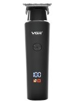 Акумуляторний тример для стрижки волосся VGR V-937 з 3 насадками 5W, Бездротова машинка для стрижки з USB і світлодіодним LED дисплеєм V937 Чорний