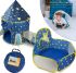 Детская игровая палатка замок Beautiful Cubby house 3 в 1 для детей с палаткой домиком, туннелем и сухим бассейном, Сборный вигвам с сумкой Синий