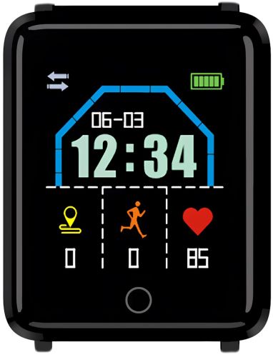 Розумні наручні смарт годинник Smart Bracelet F5 Black водонепроникний Bluetooth крокомір, фітнес трекер з бездротовою зарядкою IOS Android чорні