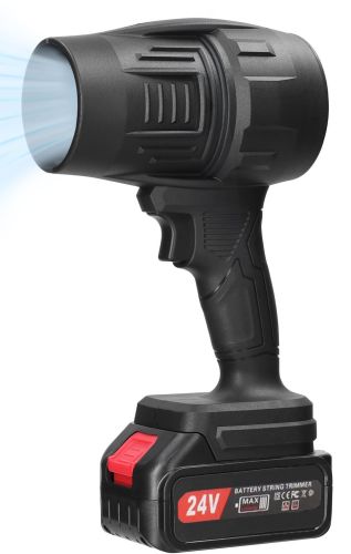 Акумуляторна повітродувка фен Blower ETP LD18-21V для прибирання снігу та листя з 2 акумуляторами, Бездротова дуйка для видалення пилу Чорна