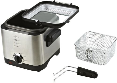 Фритюрниця Crownberg CB-5542 на 1.5 л 1200 W кухонний пристрій зі знімною чашею для приготування і смаження картоплі фрі, нагетсів