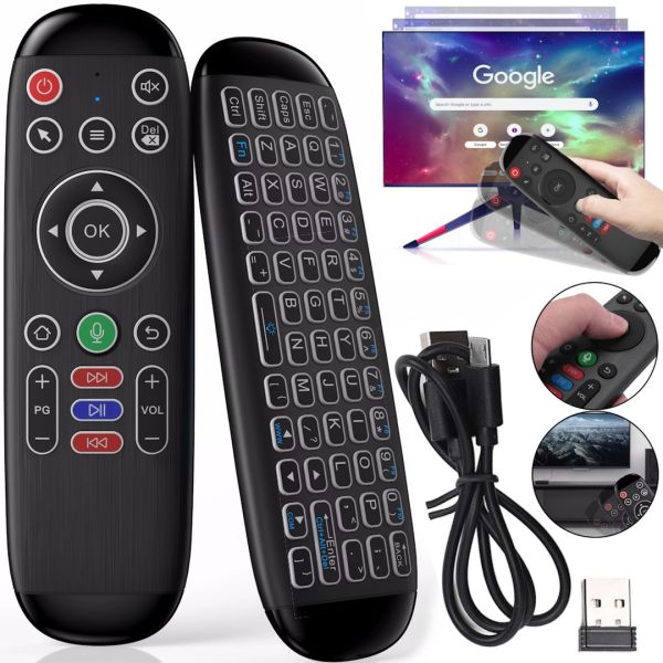 Аеромиша-пульт ДУ Air Mouse Keyboard M6 пульт дистанційного керування, аеромиша з клавіатурою і мікрофоном для Smart-TV, Android TV Box, ПК EL-M6