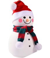 Детский настольный ночник Снеговик Snowman силиконовый светодиодный RGB светильник, беспроводная новогодняя LED лампа 7 режимов на аккумуляторе USB