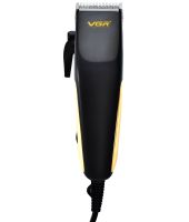 Дротова машинка для стрижки волосся VGR V-128 7W професійний тример для окантовки бороди і вусів від мережі зі змінними насадками і ножицями