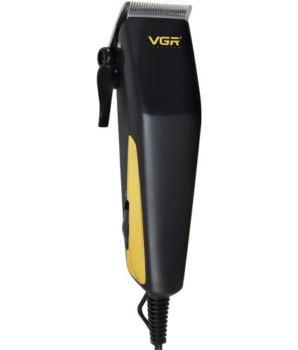 Дротова машинка для стрижки волосся VGR V-128 7W професійний тример для окантовки бороди і вусів від мережі зі змінними насадками і ножицями