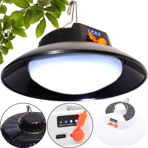 Універсальний підвісний ліхтар Solar Energy Lamp AM-001 з сонячною батареєю і гачком від USB, акумуляторна підвісна лампа для кемпінгу Ma-100