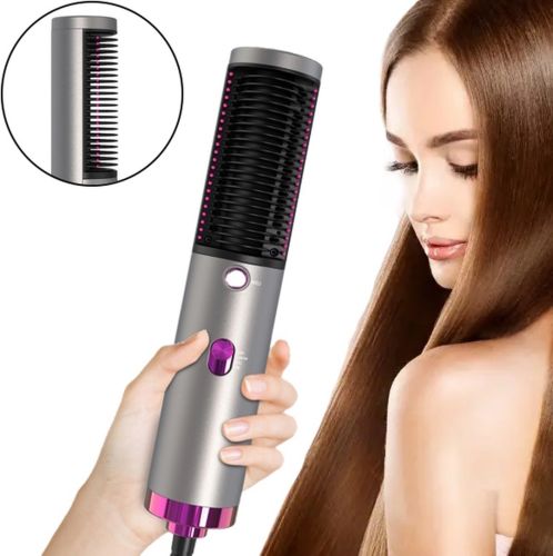 Фен гребінець випрямляч 2 в 1 Hair Dryer And Styler XR-8802 для сушіння будь-якого типу волосся, Стайлер для укладання гарячим повітрям 800W JMJ-189