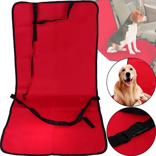 Автомобильная накидка на автомобильное сиденье для животных Pet Seat Cover Paws, Водонепроницаемый чехол от царапин собак и кошек в машину Красная