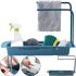 Розсувна Полиця органайзер для раковини Sink rack AD - 1792 для губки і ганчірок, телескопічна поличка сушарка рушники на мийку LY-567 Темно-синя