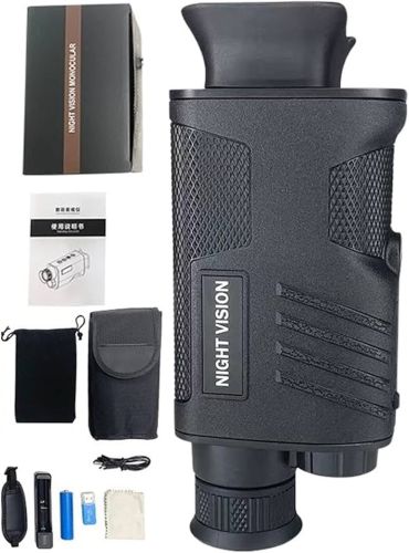Ручний цифровий монокуляр прилад нічного бачення LG64 Night Vision з 8 кратним збільшенням і функцією запису, Монокль телескоп з нічним баченням і чохлом