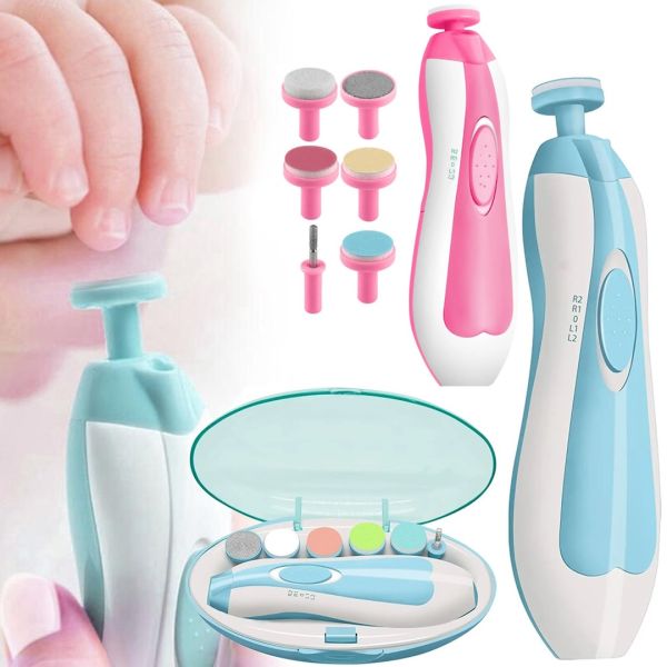 Дитяча точилка для стрижки та полірування нігтів Baby Nail Trimmer XL - 667 електричний фрезер електропилка для манікюру новонароджених з насадками