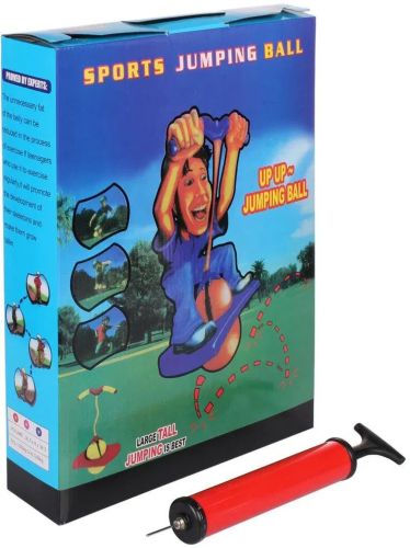 Спортивний тренажер джампер Sport Jumping Ball дитячий стрибучий пого м'яч з ручкою і насосною платформою для балансу і стрибків від 14 років до 100 кг