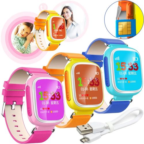 Розумні дитячі смарт годинник Smart Baby Watch Excelvan Q60 з функцією GPS трекера, наручні смарт-годинник з SIM-картою 400 мАг IOS Android