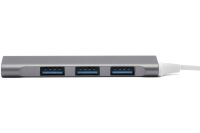 Концентратор USB 3.0 Hub Silver на 4 порти, мультифункціональний перехідник розгалужувач для ноутбука і ПК, юсб хаб Сірий
