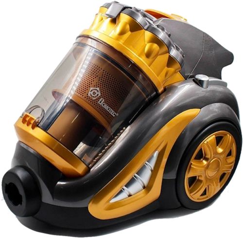 Контейнерний пилосос для сухого прибирання Domotec MS-4408 Turbo Brush на 4 л 3600W колбовий без мішка з регулятором потужності турбощіткою Жовтий