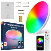 Розумний стельовий RGB світильник Intelligent Ceiling Lamp GS-9103 30 см 24W світлодіодна люстра з пультом і підтримкою розумного будинку Wi Fi Bluetooth