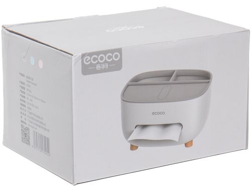 Настільний контейнер для серветок Ecoco E2009 серветниця органайзер для зберігання дрібниць із тримачем, підставкою для телефона Tissue Box AND-117
