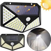 Вуличний потрійний ліхтар Solar Interaction Wall Lamp CL - 100 на сонячній батареї з датчиком руху, Настінний акумуляторний світильник 100 LED