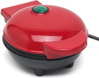 Електрична міні-вафельниця Mini Maker Waffle MAG-686 10.5 см вафельниця для віденських і бельгійських вафель XL-287 з антипригарним покриттям 350W Червона