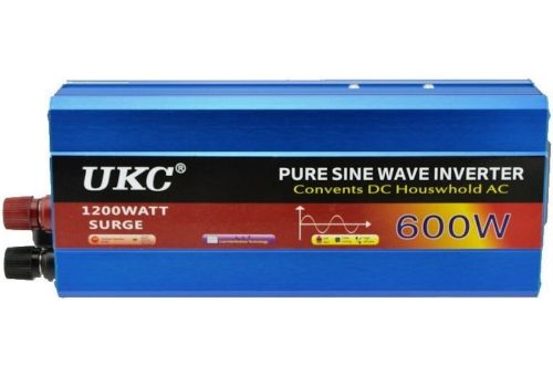 Перетворювач з чистою синусоїдою UKC AC/DC 12V-220V 600W автомобільний інвертор напруги струму 12В 220В 600 Вт акумулятор від прикурювача