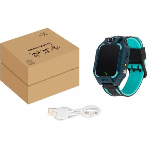 Наручні розумні дитячі смарт годинник Smart Watch X17 400 мА / год з сім-картою, GPS відеодзвінком і ліхтариком водонепроникні IP67 для дітей Зелений