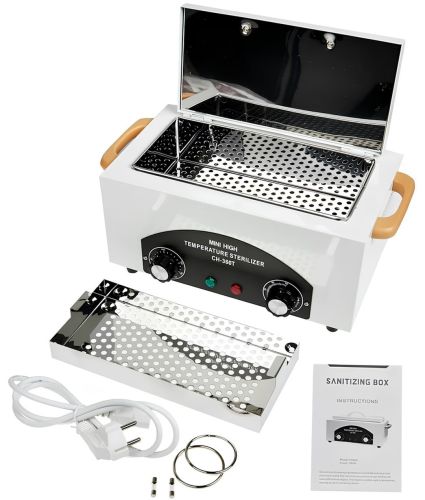 Стерилізатор сухожар Sanitizing Box Sterilizer СН-360 300W сухожарова шафа з дисплеєм для стерилізації та дезінфекції манікюрних інструментів 1.8 л