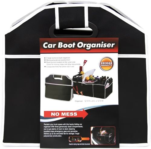 Складная сумка органайзер Car Boot Organiser CR-113 в багажник автомобиля, раскладной тканевый ящик на 5 отсеков для хранения мелочей в авто
