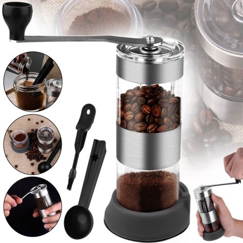 Ручна кавомолка Coffee Grinder HD-A75 механічний подрібнювач кавових зерен з регулюванням помелу, млин зі сталевими жорнами LY-958