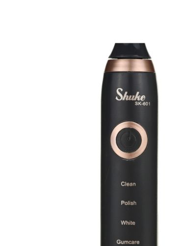Електрична акумуляторна ультразвукова зубна щітка Shuke SK-601 з 4-ма насадками, біла, чорна, рожева