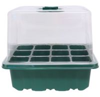 Міні теплиця піддон Starter Germination Kit для вирощування розсади на 12 комірок з регулюванням вологості, Парник для рослин насіння з підставкою