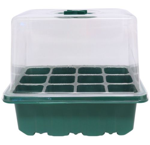 Міні теплиця піддон Starter Germination Kit для вирощування розсади на 12 комірок з регулюванням вологості, Парник для рослин насіння з підставкою