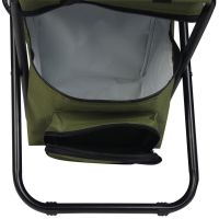 Кемпинговое складное кресло Кенгуру Stenson MH-3071 до 110 кг с сумкой 10л, Раскладной стул 35х26х58 см со спинкой для рыбалки и пикника Зеленый